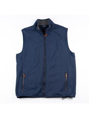 Vineyard Vines Vest Mens Large Blue Full Zip Fleece Lined Casual Preppy